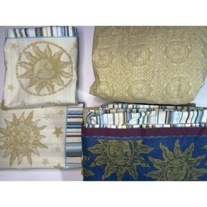 Westpoint Stevens Sheet Set Celestial KING 4pc Moon Stars Stripes Whimsigoth Y2K